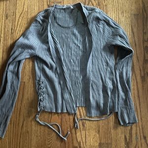 Candie’s juniors open cardigan XL gray